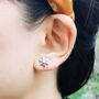 Silver Snowflake Stud Earrings, thumbnail 1 of 8