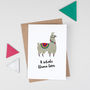 Llama Funny Valentine's Card 'A Whole Llama Love', thumbnail 1 of 3