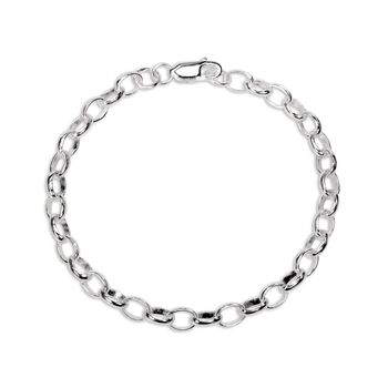 Sterling Silver Belcher Charm Bracelet Adult + Child, 2 of 2