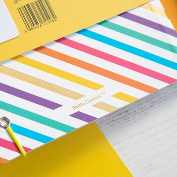 Rainbow Notebook | Elastic Enclosure | Striped Pattern, 4 of 6