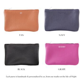 Personalised Leather Coin Purse, 9 of 10