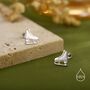 Sterling Silver Ice Skate Stud Earrings, thumbnail 5 of 11