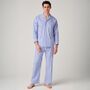 Men's 'Schoolhouse Blue' Gingham Crisp Cotton Pyjama Set, thumbnail 1 of 3