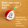 Christmas Paper Bauble Kit Set Of Six Red Green, thumbnail 2 of 9