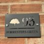 Personalised Silhouette Tree Design House Number Sign Acrylic, thumbnail 9 of 11