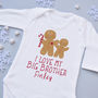 Personalised Gingerbread Sibling Baby Vest, thumbnail 3 of 5