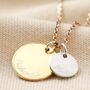 Personalised Double Disc Charm Necklace, thumbnail 9 of 11