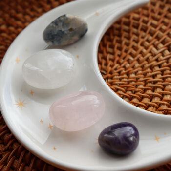 Love Healing Crystal Set With Moon Trinket Dish, 7 of 8