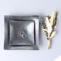 11th Anniversary Curved Square Steel Dish. Smooth Finish, Two Sizes, thumbnail 1 of 12