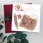 Personalised Wife Gingerbread Star Christmas Card, thumbnail 2 of 3