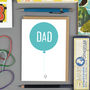 'Dad' Balloons Father's Day Card, thumbnail 1 of 2