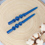 G Decor Blue Set Of Two Hand Dipped Dinner Candles, thumbnail 4 of 4