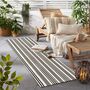 Black And White Stripped Outdoor Rug, thumbnail 4 of 7
