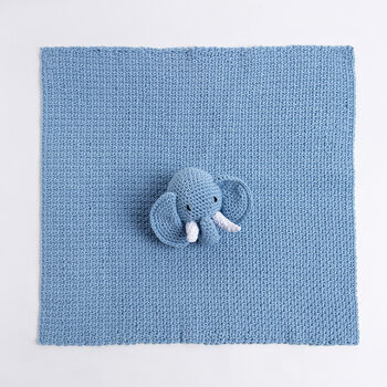 Roy The Elephant Baby Comforter Crochet Kit, 5 of 7