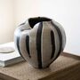 Brown Brushstroke Ceramic Vase, thumbnail 2 of 4