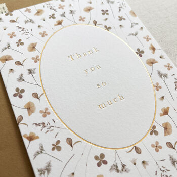 Lilla Floral Thank You Card, 2 of 3