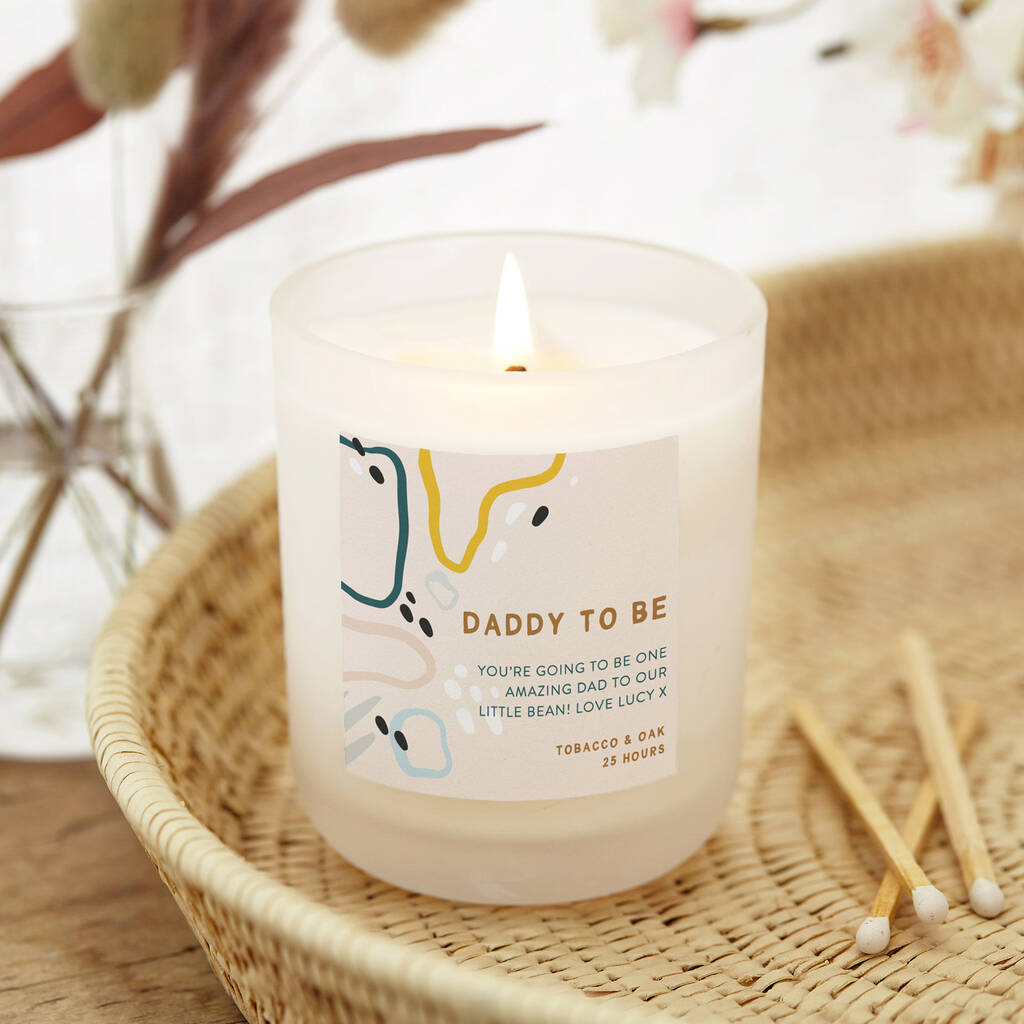 Daddy To Be Father's Day Gift Scented Candle, 1 of 2