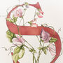 S Is For Sweetpeas Coloured Initial Print, thumbnail 4 of 7