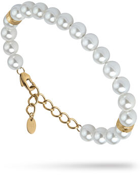 Men's Adjustable Pearl Bracelet 'Gold', 2 of 6