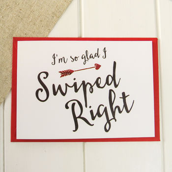 'Swiped Right' Online Dating Valentine's Card, 2 of 3