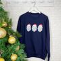 Three Lions England Football Christmas Sweatshirt, thumbnail 4 of 4