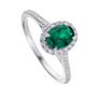 Rosalind Created Emerald And Lab Grown Diamond Ring, thumbnail 3 of 12