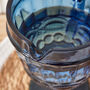 Luxury Sapphire Blue Glass Serving Pitcher, thumbnail 4 of 6
