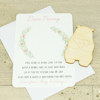 Personalised 'Bear Hug In Your Pocket' Token And Card, 2 of 4