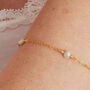 Gold Plated Silver And Pearl Friendship Chain Bracelet, thumbnail 3 of 9