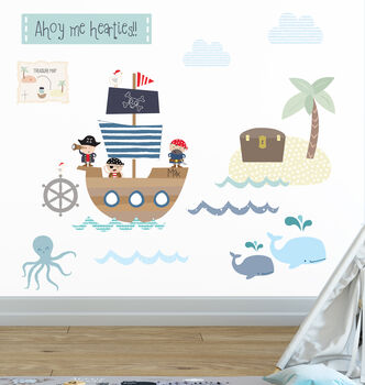 Pirates Fabric Wall Stickers, 4 of 4