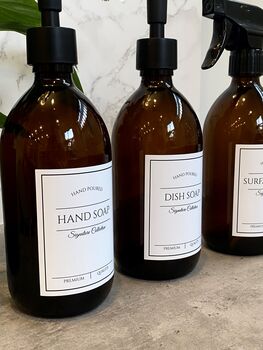 Classic Amber Bottles With Personalised Signature Label, 5 of 6