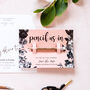 Save The Date Pencil Us In With Blush Pink Floral Card, thumbnail 2 of 4