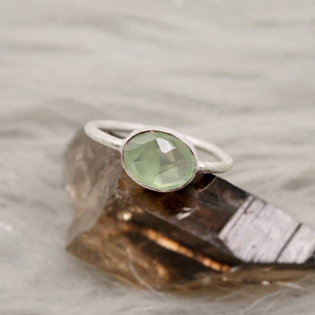 Prehnite Sterling Silver Ring, 1 of 11
