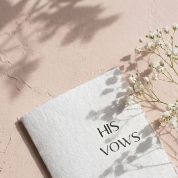 Vow Books Personalised Wedding Vow Cards Cotton Paper, 9 of 12