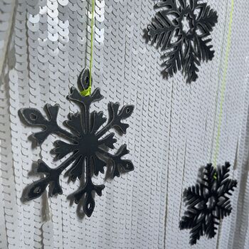 Snowflake Metal Art Mobile Hanger Decoration, 4 of 9