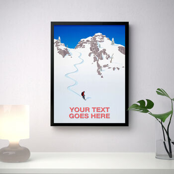 Personalised Snowboarding Scene Print, 2 of 7