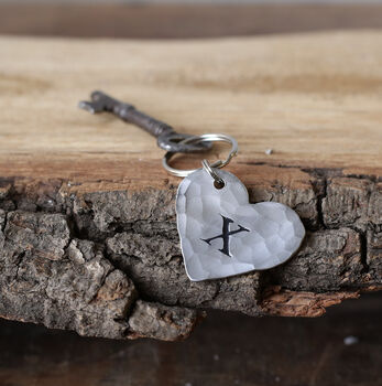10th Anniversary Aluminium Heart Keyring, 3 of 9