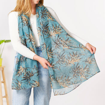 Bamboo Print Scarf, 3 of 7