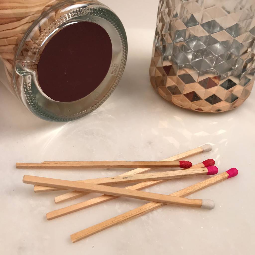 log burner long matches in a jar by nest