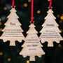 Personalised Wooden Christmas Tree Memorial Bauble, thumbnail 1 of 7