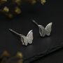 Sterling Silver Butterfly Stud Earrings, thumbnail 5 of 9