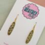 Baguette Glitter Earrings / Foodie Gift / French Bakery Jewellery / Cute Statement Accessories, thumbnail 3 of 5