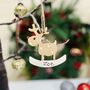 Personalised Rocking Reindeer Christmas Decoration, thumbnail 3 of 10