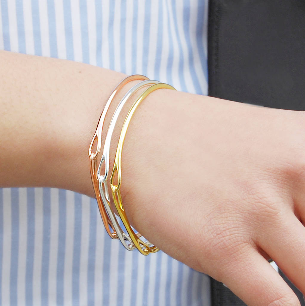 Gold bar bangle Clearance