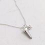 The En Pointe Duo Pyrite Necklace, Silver, thumbnail 1 of 8