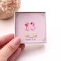18th Birthday Sterling Silver Daisy Earrings, thumbnail 8 of 8