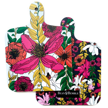 Double Sided Vivid Garden Blooms Floral Chopping Board, 2 of 7