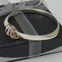 Personalised Wide Bangle With Triangle Charms, thumbnail 1 of 7