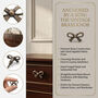 Vintage Ribbon Bow Brass Cabinet Knob, thumbnail 3 of 8