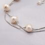 Genuine Pearl Bracelet In Sterling Silver, thumbnail 2 of 12